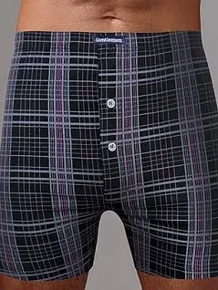 Боксеры на высокой посадке в клетку Gentlemen DTТм7707 Черный